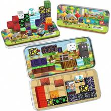 35pcs Lava Adventure Theme Magnetic Building Blocks, With New Iron Storage Box, Hell World Pattern Bricks, DIY Scene Assembly, Portable Travel STEM Stacking Toy, Children's Birthday Educational Gift - Multicolor - View 10