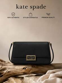 Kate Spade Reegan Women's Minimalist Flap Crossbody Bag, Elegant Mini Square Shoulder Bag With Snap Closure - Black - View 1