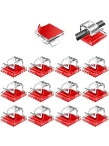 60/100/5pcs Outdoor Adhesive Cable Clips, Christmas Light Clips, Decorative Clips, Self-Adhesive Hooks, Wire Management Clips, Fairy Light Accessories - Multicolor - View 1