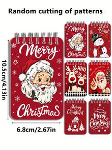 New Christmas Theme Mini Loose-Leaf Notebook - Portable Pocket Size, Suitable For Writing, Memo, Diary, Study And Office, Thoughtful Gift For Teachers On Teacher's Day, Also Great Gift For Graduation, Birthday, Back To School Essential, Back To School Season, Back To School Must-Have, Christmas Gift (Mini Size) - Multicolor - View 6