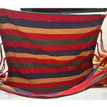1PC Hanging Chair, Striped Design, Novel And Eye-Catching Color, Patio Hanging Chair, White Hanging Chair, Park Hanging Swing Chair, Balcony Garden Relaxation Hanging Chair - Multicolor - View 10