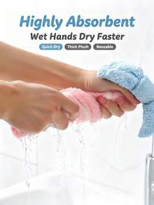 Cute Lollipop‑Shaped Hanging Hand Towel, Thickened Absorbent Coral Fleece Kids Small Towel, Soft Reusable Hand‑Drying Cloth, Multi‑Purpose Household Rag For Kitchen Wiping, Bathroom Hand & Face Washing Daily Household Cleaning Towel - Multicolor - View 4