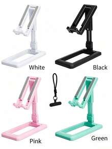 Foldable Transformable Telescopic Desktop Phone Stand, Creative Height Adjustable Portable Phone Holder, Suitable For Daily Use, Bedside Table, Online Classes, E-Commerce Photography, Gift Idea, Desktop Storage, Stable Base, Travel Essential, Hands-Free Viewing - Multicolor - View 8
