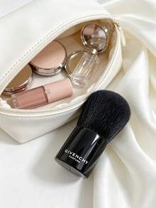 GIVENCHY Kabuki Makeup Brush, Compact Size, Portable And Durable, Suitable For Travel, Soft Dense Bristles, Glossy Black Handle With Logo Design, For Personal Use And Gift Giving, GIVENCHY‑GIFT‑24 - Black - View 3