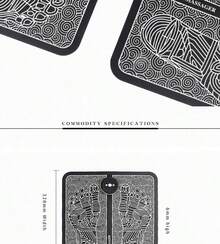 Foldable Electric Foot Massager With Pulse Stimulation, 19-Level Acupressure Mat, LED Display For Home And Office Relaxation - Black - View 2