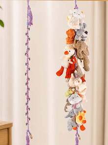 1 Set Multi-Function Plush Doll Storage Hanging Rope Set, Plush Doll Display Chain With 20 Clips And 2 Hooks, Space-Saving Closet Plush Doll Storage Hanging Organizer, Suitable For Plush Doll Collection And Organization - Multicolor - View 2
