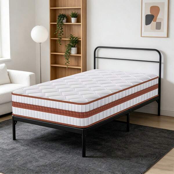 Matratze 90x190 cm, Höhe 28 cm, Taschenfederkernmatratze Härtegrad H3, 8 Zonen, Orthopädische, Atmungsaktiv, Ergonomische