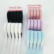 4 Yards/157 Inches High Quality Durable Elastic Band, 6cm/2.36 Inches Sewing Line, Suitable For Clothing And Handicrafts, Ideal Choice For Clothing Waistbands And Shoe/Hat Decorations - Multicolor - View 4