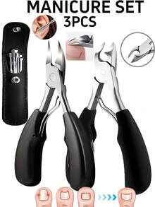6pcs/Set Thick Toenail Clippers For Elderly - Wide Jaw Large Toenail Scissors, Includes Ear Wax Removal Tool, Suitable For Thick Ingrown Nails And Pedicure, Professional Sharp Heavy Duty Nail Clipper, Professional Manicure Care Set, Travel Case, Gift For Friends, Boyfriends And Parents - Multicolor - View 18