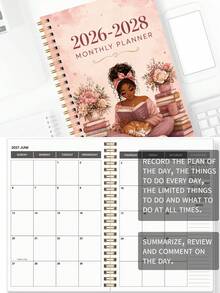 Trees 2026–2028 24-Month Monthly Planner, 1/2 Year Weekly & Monthly Calendar With Monthly Overview And Notes, Suitable For Productivity, Appointment Management & Goal Setting, Back To School Office Desk Accessory - Multicolor - View 6