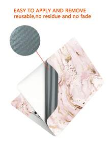 15-15.6 Inch Marble Pattern INS Style Laptop Skin, 2pcs Anti-Scratch Protective Sticker Film, Suitable For Back To School, Office And Study - View 4