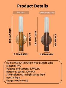 LED Cylindrical Night Light, Smart Charging Magnetic Induction, USB Motion Sensor Wall Light And Wireless Wall Light, Suitable For Home, Bedroom, Living Room, Study, Dorm, Kitchen, Bathroom, Wall Sensor Light, Night Anti-Collision Anti-Fall Lighting - Lighting - View 10