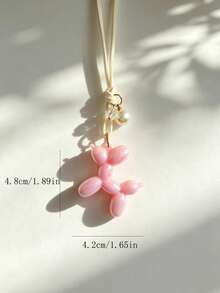 1pc Balloon Dog Car Rearview Mirror Hanging Decoration, Car Interior Decor Accessory - A - View 5