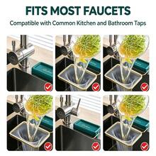 Kitchen Sink Accessories Set, Faucet Water Filter Sprayer & Sink Food Residue Strainer Holder, Foldable Sink Waste Filter Rack For Kitchen Sink, Reusable Drain Net Bag Included, Household Kitchen Gadget+ - Set - View 4