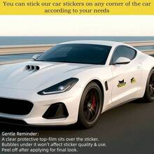 AD 1pc Black Cat Cute Small Black Cat Novice Driver Reminder Sticker, Please Wait Patiently Sign, Car Reflective Decal - A - View 12