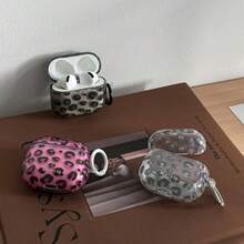 European & American 7-Color Transparent Leopard Print + Ring Earphone Case Compatible With AirPods Pro 3 New Pro 2 Protective Cover Pro Cute Apple 4 Minimalist 3 Personalized 1/2 Generation Girls Earphone Case Protective Cover Spring/Summer Earphone Case/Birthday Gift/Holiday Gift - Multicolor - View 5