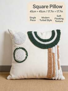 Bộ 1 vỏ gối trang trí phong cách Boho thêu họa tiết hình học tufted, thêu vòng cung và hình tròn trừu tượng, dùng cho sofa, ghế dài, phòng khách, phòng ngủ, trang trí nhà cửa, 45*45cm & 30*50cm, không kèm ruột - Nhiều màu - Xem 14
