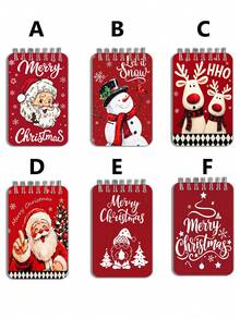 New Christmas Theme Mini Loose-Leaf Notebook - Portable Pocket Size, Suitable For Writing, Memo, Diary, Study And Office, Thoughtful Gift For Teachers On Teacher's Day, Also Great Gift For Graduation, Birthday, Back To School Essential, Back To School Season, Back To School Must-Have, Christmas Gift (Mini Size) - Multicolor - View 7