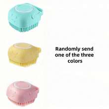 1pc Pet Bathing Brush With Built-In Soap Dispenser, Suitable For Cats And Dogs, Functions As Toothbrush, Dog Brush And Cat Brush - Multicolor - View 18