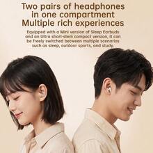 Jeep JP EX7 TWS Wireless Bluetooth Earbuds 2 Pasang Earphone dalam Satu Kotak Pengisian Daya Bluetooth 6.0 Mini Sleep Bean Earbuds Ultra Compact Short Stem Earphones Mode Gaming Kontrol Sentuh Earbud Nirkabel - View 2