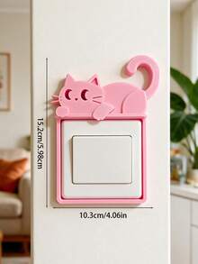 3D Printed Cat Shaped Light Switch Cover, Socket Concealer Protective Frame, Light Switch Decorative Border, Modern Minimalist Home Decor, Suitable For Bathroom, Toilet, Outdoor - Multicolor - View 6