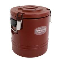 15.9QT 4 Gallon Insulated Soup Container, 6H Insulation Commercial Food Warmer Hot Box For Catering Restaurant Canteen, Brown - Burnt Orange - View 11