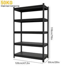 Supports de rangement intégrés pour le garage - 198*100*50 cm -- 5 niveaux - Voir 3