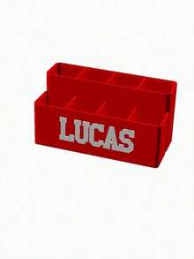Personalized Pen Holder STL File | Customized Name Pen Holder | 3D Printed Desktop Organizer | Digital Download - Multicolor - View 4