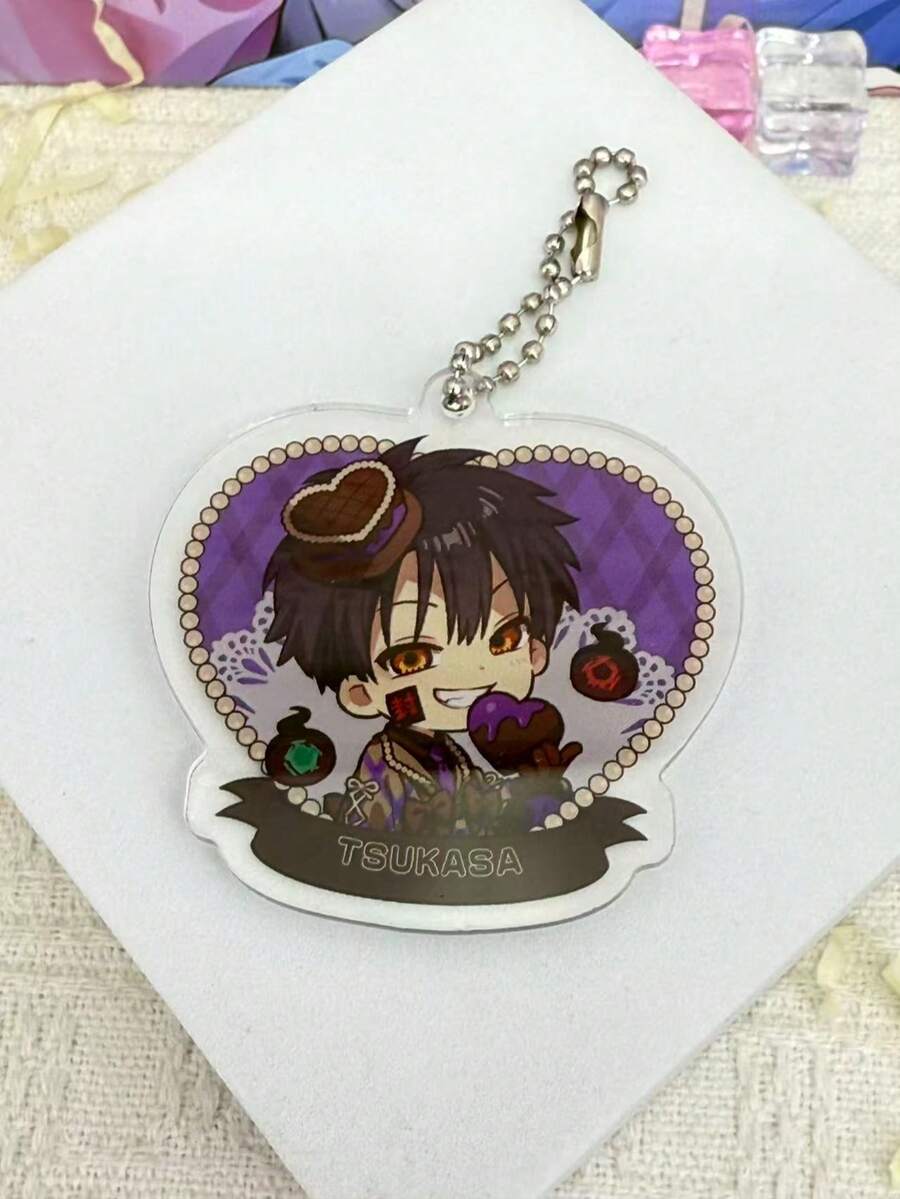 Toilet-Bound Hanako-Kun Dessert Chair Chibi Acrylic Keychain, Cute Character Display Pendant, Manga Merchandise Decorative Charm, Backpack Charm, Gift For Girls - Multicolor B - View 1