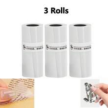 1/3/5/10 Rolls Of Transparent Self-Adhesive Thermal Printing Paper - 57Mm X 25Mm Mini Portable Printer Compatible, Instant Thermal Labels, Supports Pocket Printers' Black And White Printing - View 13