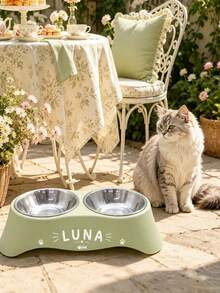 Mangkuk Kucing Stainless Steel yang Dapat Disesuaikan, Kustomisasi Nama Pribadi, Desain Pelindung Leher, Dapat Dilepas dan Mudah Dibersihkan, Hadiah Ideal untuk Pemilik Hewan Peliharaan - MultiWarna - View 6