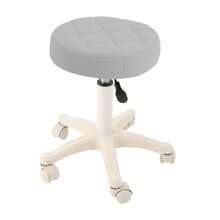 Light Grey Height Adjustable Bar Stool Rolling Stool Salon Stool - Light Grey - View 4