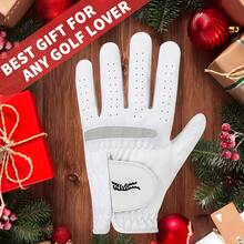 1pc Men's Sports Golf Glove, Exquisite Embroidery, Soft Fabric Material, Perforated Design, Practical Accessory Suitable For Golf Training And Daily Golf Activities - Multicolor - View 5