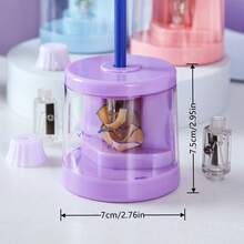 Electric Pencil Sharpener, Automatic Pencil Sharpener, Portable Kids Pencil Sharpener, Fast Sharpening Blade, Suitable For #2/Colored Pencils (6-8mm)/School/Classroom/Office/Home (Multiple Colors Available) - Single Piece - View 2