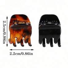 6pcs Multi-Color Mini Hair Claws, Suitable For Daily Wear, Simple And Versatile, Can Be Used As Hair Clips, Hair Pins, Hair Accessories, Claw Clips, Ideal Accessory For School, College, Autumn/Winter Women's Vacation Outfits - Multicolor - View 6