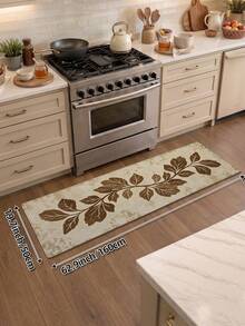 DAJIANG 1PC Runner Rug Kitchen Rug Leaf Autumn Khaki Long Floor Mat Runner Rug Suitable Bathroom, Kitchen,Outdoor, Runner Corridor, Bedroom, Living Room, Machine Washable Rugs Accessories, Easy Clean Entryway Mat, Anti-Slip Rugs For Bedroom Fall Home Decor - Multicolor - View 15