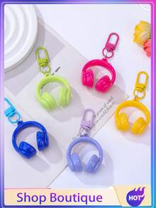 20/10/5pcs Creative Earphone Keychain Pendant Charm, Cute Cartoon Animal Car Key Rings For Earphones, Bags, Backpacks, Suitcases, Wonderful Gift For Friends, Family, Colleagues, Perfect For Valentine's Day, Easter, Christmas Party Favors - View 2