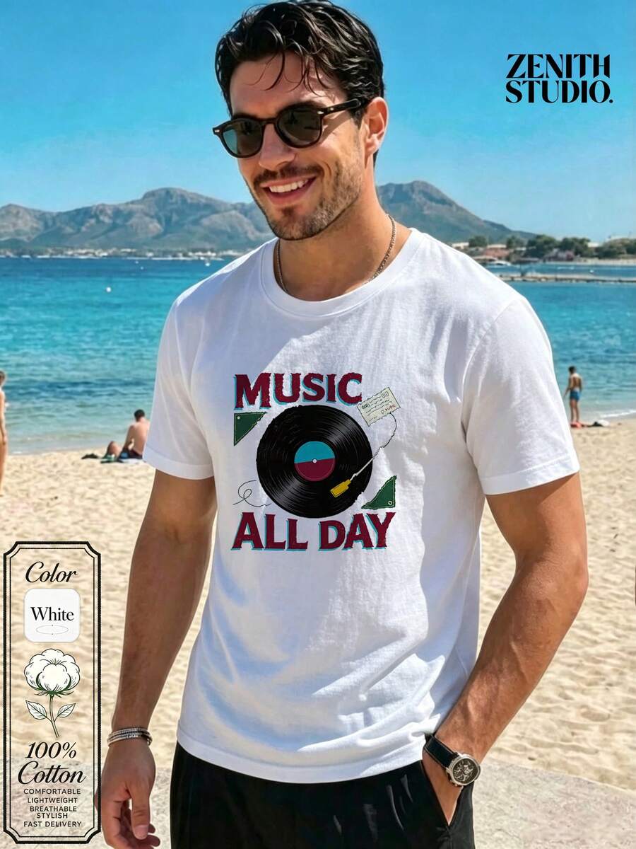 Men T-Shirts - 白色 - 查看 1