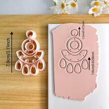 One-Piece Polymer Clay Cutter, Bohemian Style Clay Cutter, For Polymer Clay Jewelry, Basic Polymer Clay Cutter, Clay Earring Cutter - Apricot - View 14