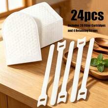 60pcs Faucet Filter Bags (Includes 50 Filter Cartridges And 10 Fixing Straps) Kitchen Drain Filter Mesh High Efficiency Pre-Filtration Intercepts Rust, Sediment And Impurities Practical Water Purification Accessory - Style a - View 9