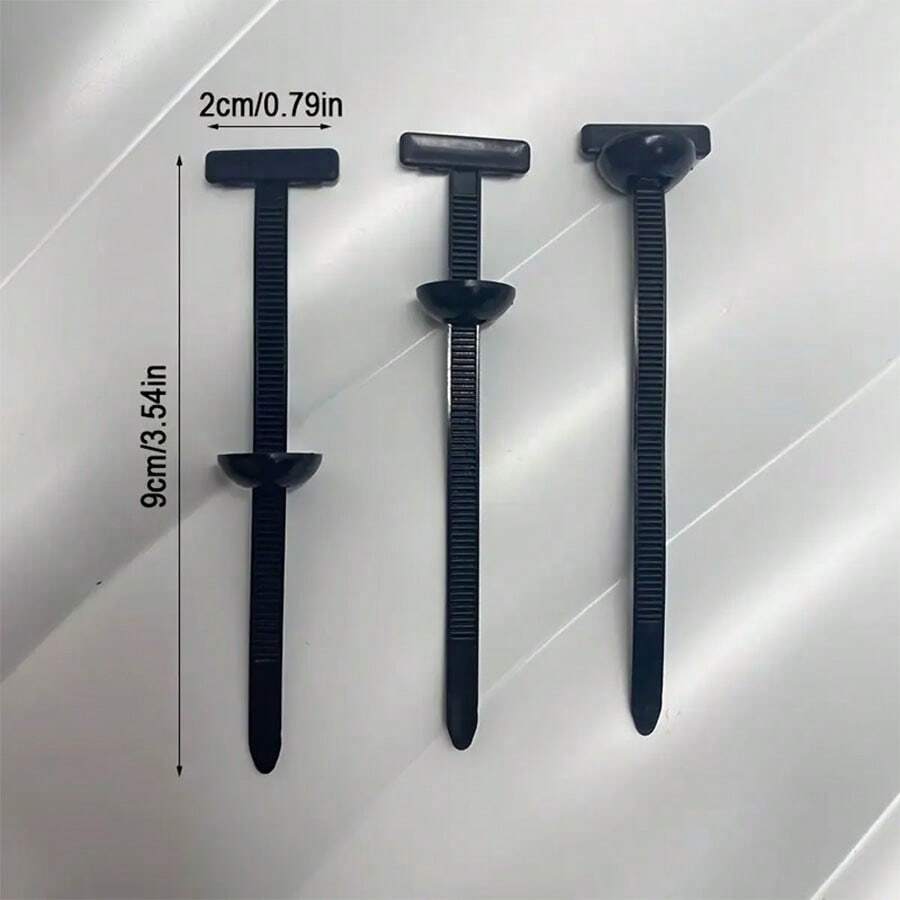 20/50/100pcs Heavy Duty Self-Locking Nylon Cable Ties With Black Plastic Zipper Head, Cable Tie Buckle With Center Pin, High Strength Wire Fasteners For Car Repair, Home, Office And Outdoor Use, Multi-Purpose Organization Tool