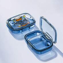 1pc Portable Mini Storage Box With Weekly/Daily Compartment Design, Includes Pill Bag And Pill Illustration - Dust-Proof Pill Box, Durable Plastic Storage Box, Suitable For Work Or Travel To Put In Pocket And Wallet - Multicolor - View 8