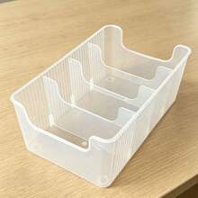 4-Compartment Transparent Spice Storage Box, Removable Dividers, Multi-Function Kitchen Storage Container, Refrigerator Storage, Suitable For Countertop, Space-Saving Spice Rack, Adjustable And Sturdy, Spice Jar Organizer, No Assembly Required - Transparent - View 9