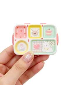 Cute Nail Art Mixing Palette, 5-Grid Mini Tray For Gel Polish Color Mixing & Nail Bead Rhinestone Storage, Kawaii Manicure Tool - Multicolor - View 7