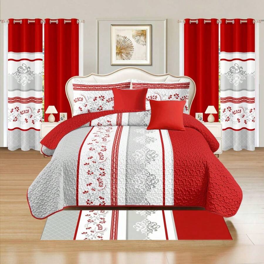 Comforter Sets - Red and White - View 1