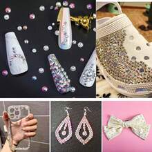 12-Grid Glass Rhinestone Set SS4-SS30 Multi-Color Flat Back Rhinestones Super Shiny Nail Art Phone Case Clothing DIY Decoration Accessories - SS4-sS30 - View 6