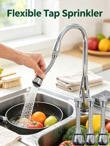 Flexible Faucet Extender, 360° Rotatable Tap Sprayer, Water Saving Tap Aerator For Kitchen Sink - Multicolor - View 6