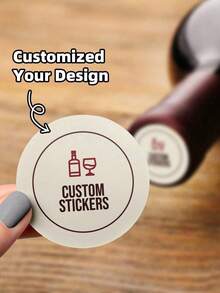 1-10pcs Customized Wine Bottle Labels, Personalized DIY Wine Bottle Stickers, Designed Based On Birthday Celebrant - Multicolor - View 4