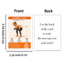 24Pcs Dumbbell Workout Exercise Flash Cards, Home Full Body Strength Training Instruction Guide Cards, Beginner & Intermediate Fitness Posture Reference Cards For Women, Indoor Gym Daily Workout Supplies - H2607121 - View 8