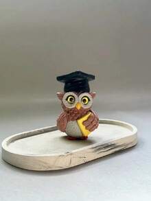 1PC Owl With Graduation Cap Silicone Mold, Creative DIY Owl Ornament Plaster Mould, Epoxy Resin Mold For Home Decor & Gift Making, Handicrafts Casting Molds, Art Decorations Gypsum Mold, Scented Candles Mold - 01-straight-eared Rabbit Tray Silicone Mold - View 6